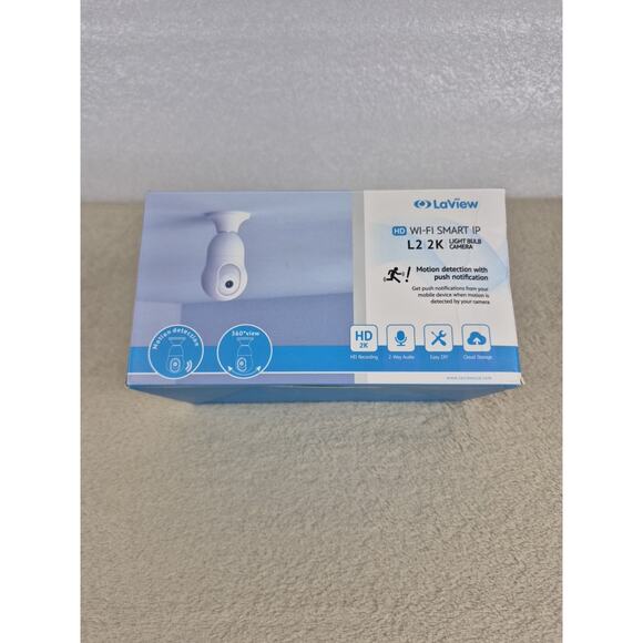 LaView Bulb Security Camera 2.4GHz, 360° Motion Detection 2-Way Audio Cloud & SD - Picture 1 of 9